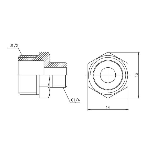 Ниппель редукционный SD Forte 1/2"х1/4" SF359156, фото , изображение 2 | SNABZHENIE.com.ua Ниппель редукционный SD Forte 1/2"х1/4" SF359156, фото , изображение 2 | SNABZHENIE.com.ua
