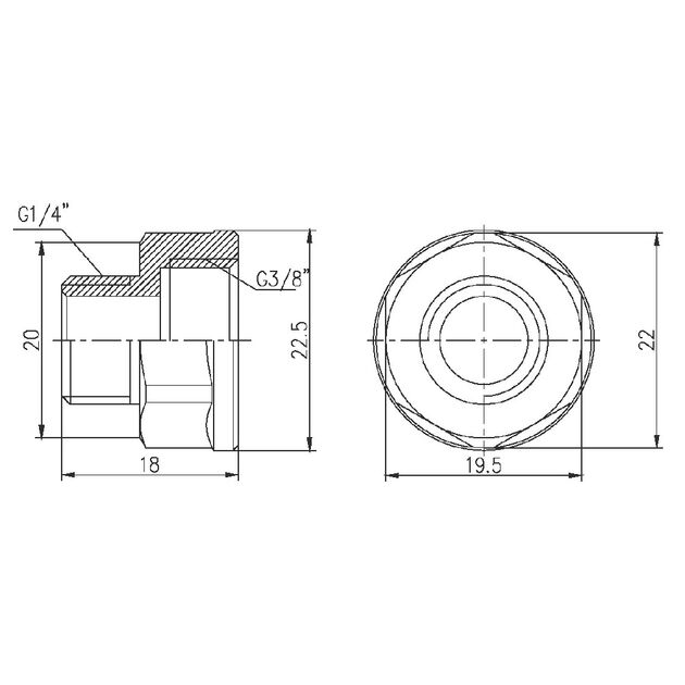 Переход SD Forte 3/8"х3/4" ВН SF36096, фото , изображение 2 | SNABZHENIE.com.ua Переход SD Forte 3/8"х3/4" ВН SF36096, фото , изображение 2 | SNABZHENIE.com.ua