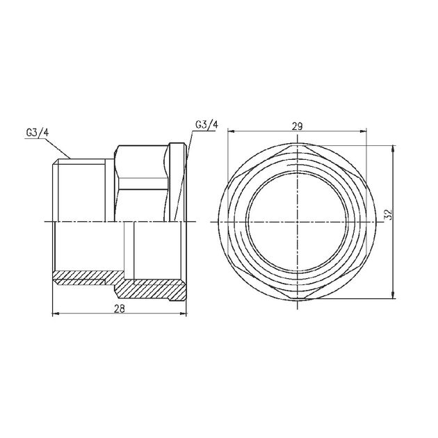 Переход SD Forte 3/4" ВН SF3602020, фото , изображение 2 | SNABZHENIE.com.ua Переход SD Forte 3/4" ВН SF3602020, фото , изображение 2 | SNABZHENIE.com.ua