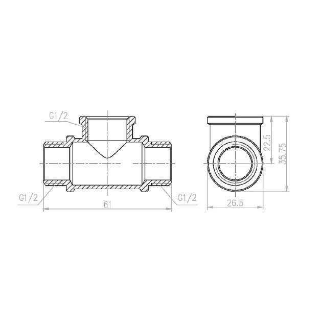 Тройник SD Forte 1/2" ВНН SF36615, фото , изображение 2 | SNABZHENIE.com.ua Тройник SD Forte 1/2" ВНН SF36615, фото , изображение 2 | SNABZHENIE.com.ua