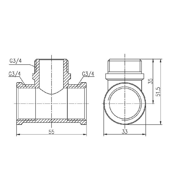 Тройник SD Forte 3/4" ВНВ SF36420, фото , изображение 2 | SNABZHENIE.com.ua Тройник SD Forte 3/4" ВНВ SF36420, фото , изображение 2 | SNABZHENIE.com.ua