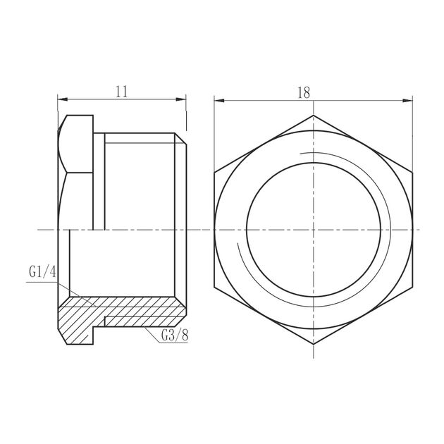 Футорка SD Forte 3/8"х1/4" НВ SF37496, фото , зображення 2 | SNABZHENIE.com.ua Футорка SD Forte 3/8"х1/4" НВ SF37496, фото , зображення 2 | SNABZHENIE.com.ua