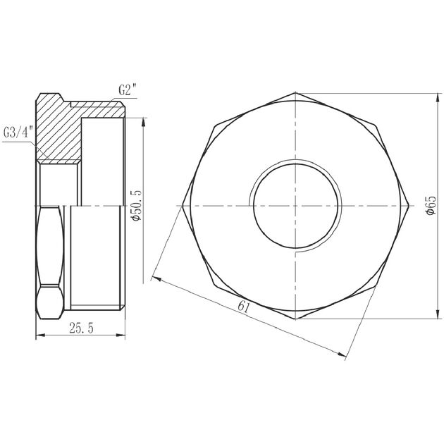 Футорка SD Forte 2"х3/4" НВ SF3745020, фото , изображение 2 | SNABZHENIE.com.ua Футорка SD Forte 2"х3/4" НВ SF3745020, фото , изображение 2 | SNABZHENIE.com.ua