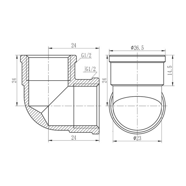 Уголок SD Forte 1/2" ВВ хром SF368H15, фото , изображение 2 | SNABZHENIE.com.ua Уголок SD Forte 1/2" ВВ хром SF368H15, фото , изображение 2 | SNABZHENIE.com.ua