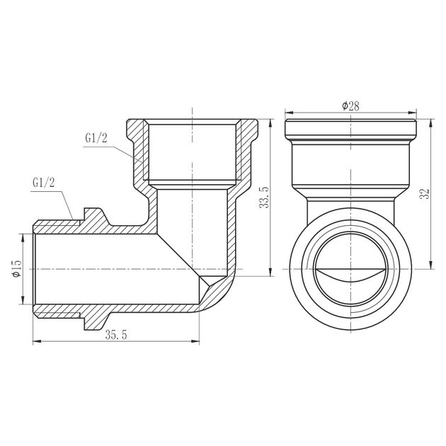 Уголок SD Forte 1/2" ВН хром SF372H15, фото , изображение 2 | SNABZHENIE.com.ua Уголок SD Forte 1/2" ВН хром SF372H15, фото , изображение 2 | SNABZHENIE.com.ua
