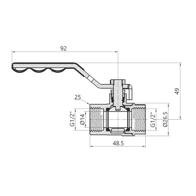Кран шаровой SD Plus 1/2" ВР для газа (рычаг) SD600NG15PN40, фото , изображение 2 | SNABZHENIE.com.ua Кран шаровой SD Plus 1/2" ВР для газа (рычаг) SD600NG15PN40, фото , изображение 2 | SNABZHENIE.com.ua
