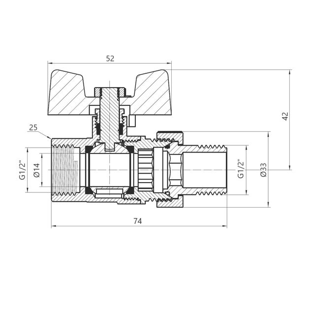 Кран шаровой "Американка" SD Plus прямой 1/2" ВН SD220W15, фото , изображение 2 | SNABZHENIE.com.ua Кран шаровой "Американка" SD Plus прямой 1/2" ВН SD220W15, фото , изображение 2 | SNABZHENIE.com.ua