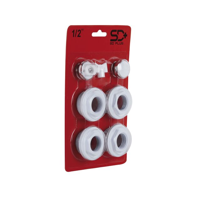 Комплект на радиатор SD Plus 1/2"х1" SD11115, фото , зображення 2 | SNABZHENIE.com.ua Комплект на радиатор SD Plus 1/2"х1" SD11115, фото , зображення 2 | SNABZHENIE.com.ua