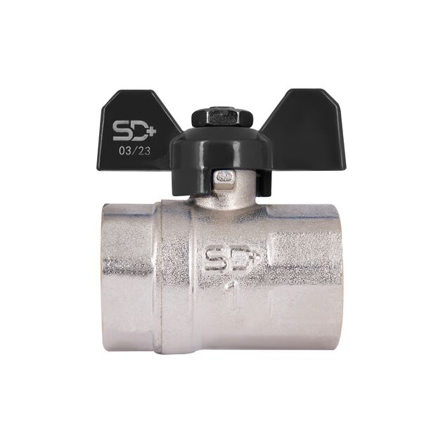Кран шаровой SD Plus 1" ВР для воды (бабочка) SD602W25, фото , изображение 4 | SNABZHENIE.com.ua Кран шаровой SD Plus 1" ВР для воды (бабочка) SD602W25, фото , изображение 4 | SNABZHENIE.com.ua