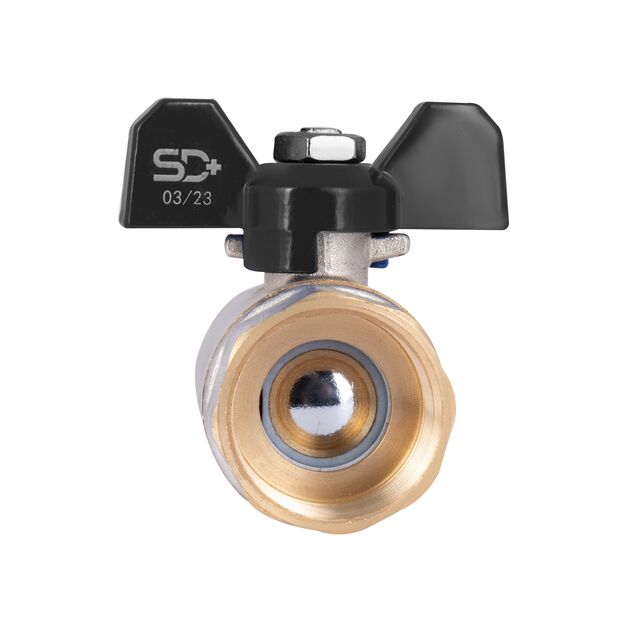 Кран шаровой SD Plus 1" ВР для воды (бабочка) SD602W25, фото , изображение 5 | SNABZHENIE.com.ua Кран шаровой SD Plus 1" ВР для воды (бабочка) SD602W25, фото , изображение 5 | SNABZHENIE.com.ua
