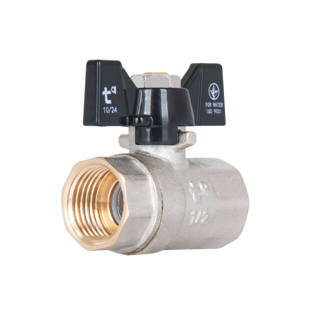 Кран шаровой SD Plus 1/2" ВР для воды (бабочка) SD602W15, фото  | SNABZHENIE.com.ua