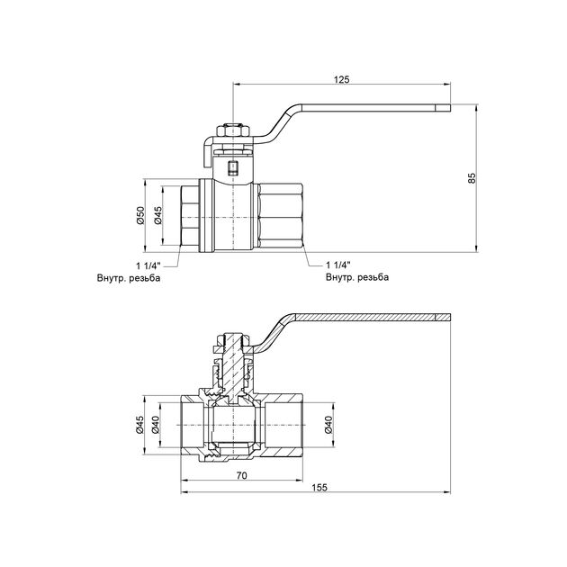 Кран шаровой SD Plus 1" 1/4 ВР для воды (рычаг) SD600W32, фото , изображение 2 | SNABZHENIE.com.ua Кран шаровой SD Plus 1" 1/4 ВР для воды (рычаг) SD600W32, фото , изображение 2 | SNABZHENIE.com.ua