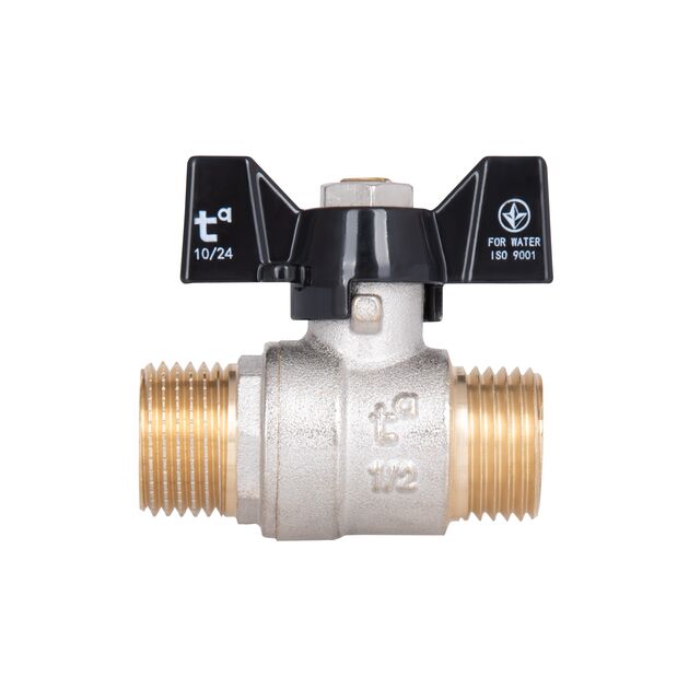 Кран шаровой SD Plus 1/2" НН для воды (бабочка) SD606W15, фото , изображение 4 | SNABZHENIE.com.ua Кран шаровой SD Plus 1/2" НН для воды (бабочка) SD606W15, фото , изображение 4 | SNABZHENIE.com.ua