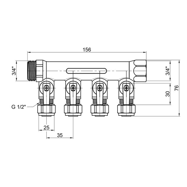 Коллектор SD Plus 3/4" 4 выхода SD231W4, фото , изображение 2 | SNABZHENIE.com.ua Коллектор SD Plus 3/4" 4 выхода SD231W4, фото , изображение 2 | SNABZHENIE.com.ua
