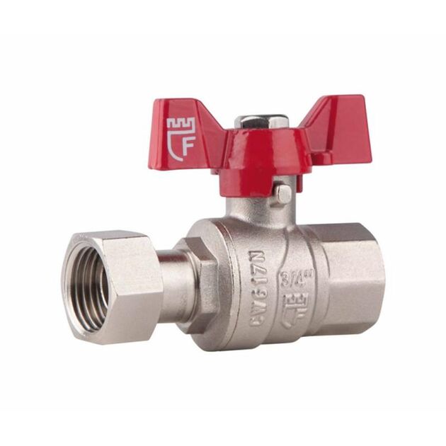 Кран шаровой с накидной гайкой SD Forte 3/4" ВР для воды прямой SF260W20, фото  | SNABZHENIE.com.ua