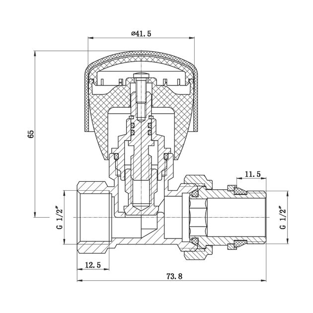 Кран радиаторный SD Forte Powerful 1/2" ВН с антипротечкой прямой SF230W15 SF230W15, фото , зображення 2 | SNABZHENIE.com.ua Кран радиаторный SD Forte Powerful 1/2" ВН с антипротечкой прямой SF230W15 SF230W15, фото , зображення 2 | SNABZHENIE.com.ua