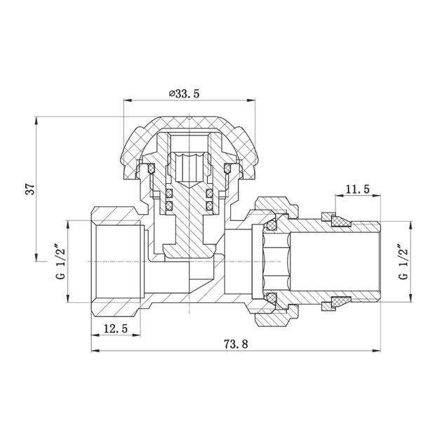 Кран радиаторный SD Forte Powerful 1/2" с антипротечкой прямой SF231W15, фото , зображення 2 | SNABZHENIE.com.ua Кран радиаторный SD Forte Powerful 1/2" с антипротечкой прямой SF231W15, фото , зображення 2 | SNABZHENIE.com.ua
