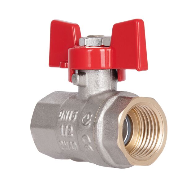 Кран шаровой Thermo Alliance Standart 1/2" ВР для воды (бабочка) SD602NW15PN40, фото , изображение 3 | SNABZHENIE.com.ua Кран шаровой Thermo Alliance Standart 1/2" ВР для воды (бабочка) SD602NW15PN40, фото , изображение 3 | SNABZHENIE.com.ua