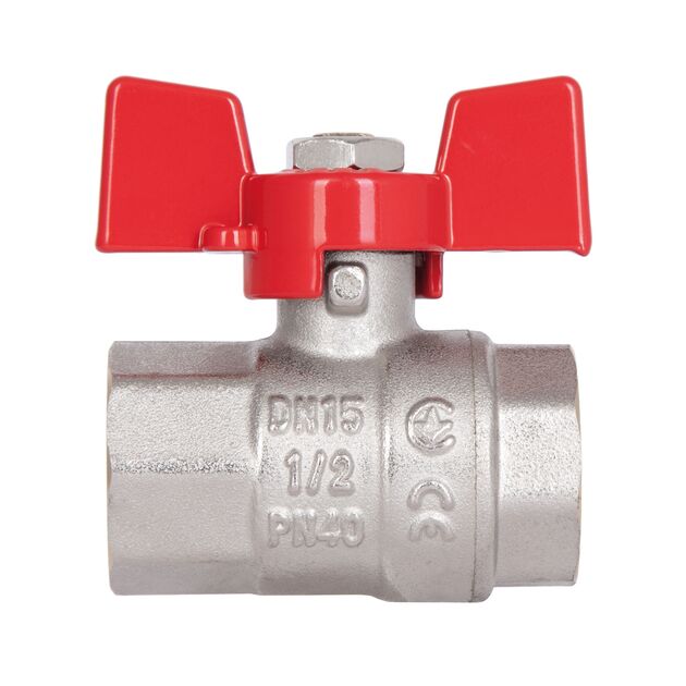 Кран шаровой Thermo Alliance Standart 1/2" ВР для воды (бабочка) SD602NW15PN40, фото , изображение 5 | SNABZHENIE.com.ua Кран шаровой Thermo Alliance Standart 1/2" ВР для воды (бабочка) SD602NW15PN40, фото , изображение 5 | SNABZHENIE.com.ua