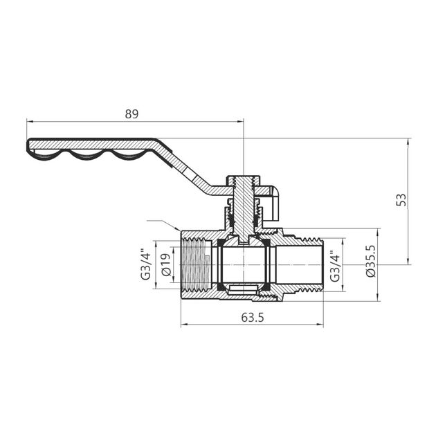 Кран шаровой SD Plus 3/4" ВН для газа (рычаг) SD605NG20PN40, фото , зображення 2 | SNABZHENIE.com.ua Кран шаровой SD Plus 3/4" ВН для газа (рычаг) SD605NG20PN40, фото , зображення 2 | SNABZHENIE.com.ua