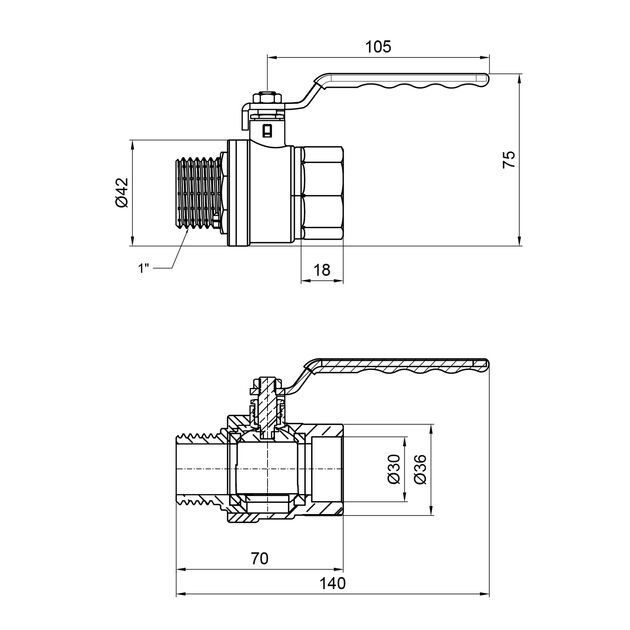 Кран шаровой SD Plus 1" ВН для газа (рычаг) SD605NG25PN40, фото , изображение 2 | SNABZHENIE.com.ua Кран шаровой SD Plus 1" ВН для газа (рычаг) SD605NG25PN40, фото , изображение 2 | SNABZHENIE.com.ua