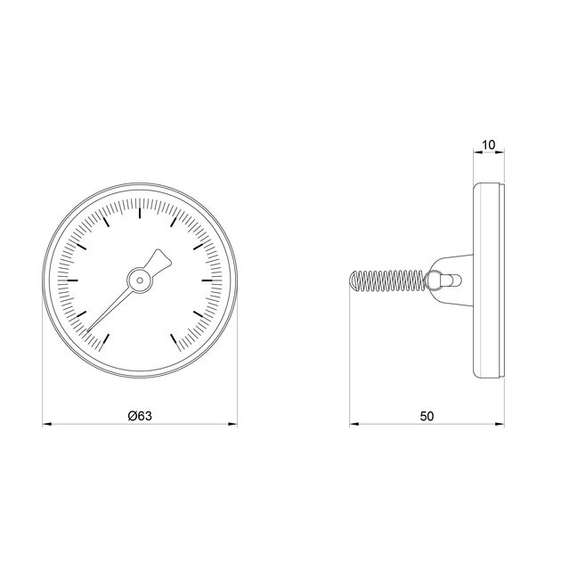Термометр SD Plus 120ºC 63 мм накладной SD175, фото , изображение 2 | SNABZHENIE.com.ua Термометр SD Plus 120ºC 63 мм накладной SD175, фото , изображение 2 | SNABZHENIE.com.ua