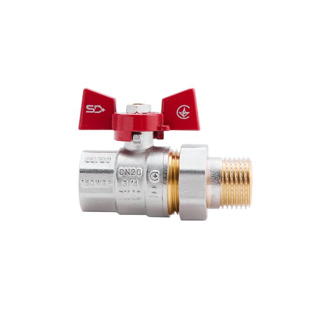 Кран шаровой "Американка" SD Plus 3/4" ВН прямой SD220NW20PN40, фото , изображение 3 | SNABZHENIE.com.ua Кран шаровой "Американка" SD Plus 3/4" ВН прямой SD220NW20PN40, фото , изображение 3 | SNABZHENIE.com.ua