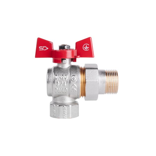 Кран шаровой "Американка" SD Plus 3/4" ВН угловой SD222NW20PN40, фото , изображение 3 | SNABZHENIE.com.ua Кран шаровой "Американка" SD Plus 3/4" ВН угловой SD222NW20PN40, фото , изображение 3 | SNABZHENIE.com.ua