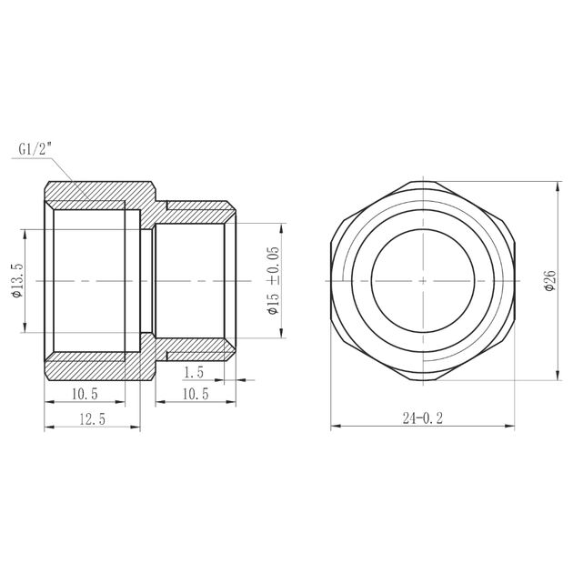 Муфта обжимная SD Forte 16х1/2" В SF171W1615, фото , изображение 2 | SNABZHENIE.com.ua Муфта обжимная SD Forte 16х1/2" В SF171W1615, фото , изображение 2 | SNABZHENIE.com.ua