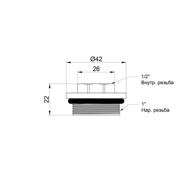 Футорка для коллектора SD Plus 1"х1/2" ВН SD35415, фото , изображение 2 | SNABZHENIE.com.ua Футорка для коллектора SD Plus 1"х1/2" ВН SD35415, фото , изображение 2 | SNABZHENIE.com.ua