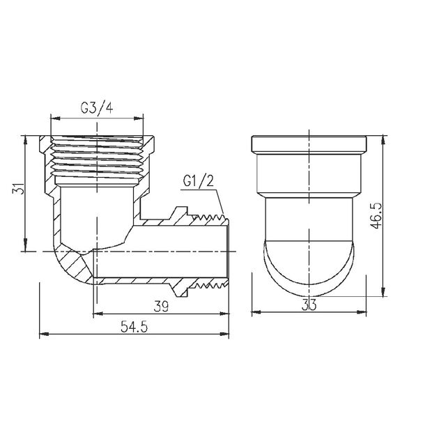 Уголок редукционный SD Forte 3/4"х1/2" ВН SF3702015, фото , изображение 2 | SNABZHENIE.com.ua Уголок редукционный SD Forte 3/4"х1/2" ВН SF3702015, фото , изображение 2 | SNABZHENIE.com.ua