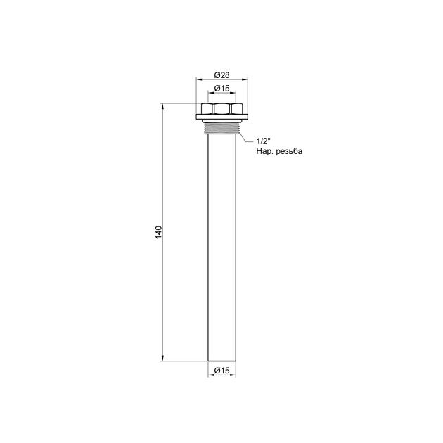 Штуцер для выносного датчика SD Plus 140х13х1/2" SD256W15, фото , изображение 2 | SNABZHENIE.com.ua Штуцер для выносного датчика SD Plus 140х13х1/2" SD256W15, фото , изображение 2 | SNABZHENIE.com.ua