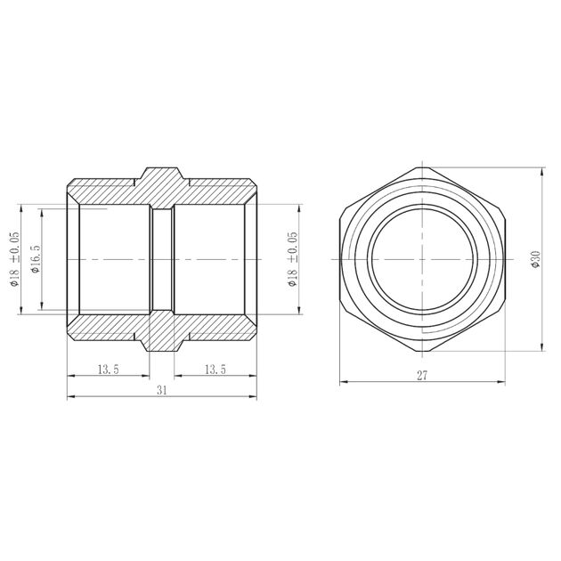 Муфта обжимная SD Forte 20х3/4" НР SF172W2020, фото , изображение 2 | SNABZHENIE.com.ua Муфта обжимная SD Forte 20х3/4" НР SF172W2020, фото , изображение 2 | SNABZHENIE.com.ua
