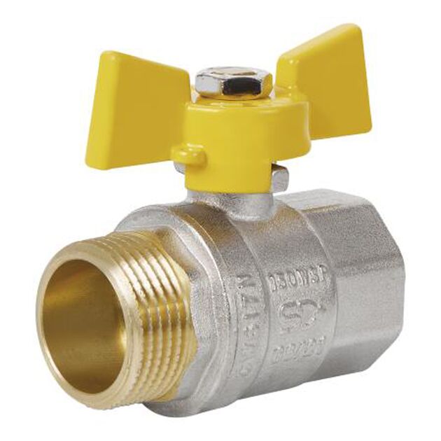 Кран шаровой SD Plus 1" ВН для газа (бабочка) SD607NG25PN40, фото  | SNABZHENIE.com.ua