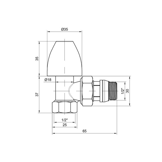 Кран радиаторный SD Plus 1/2" ВН с антипротечкой угловой SD228W15, фото , зображення 2 | SNABZHENIE.com.ua Кран радиаторный SD Plus 1/2" ВН с антипротечкой угловой SD228W15, фото , зображення 2 | SNABZHENIE.com.ua