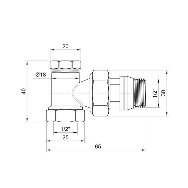 Кран радиаторный SD Plus 1/2" ВН с антипротечкой угловой SD229W15, фото , зображення 2 | SNABZHENIE.com.ua Кран радиаторный SD Plus 1/2" ВН с антипротечкой угловой SD229W15, фото , зображення 2 | SNABZHENIE.com.ua