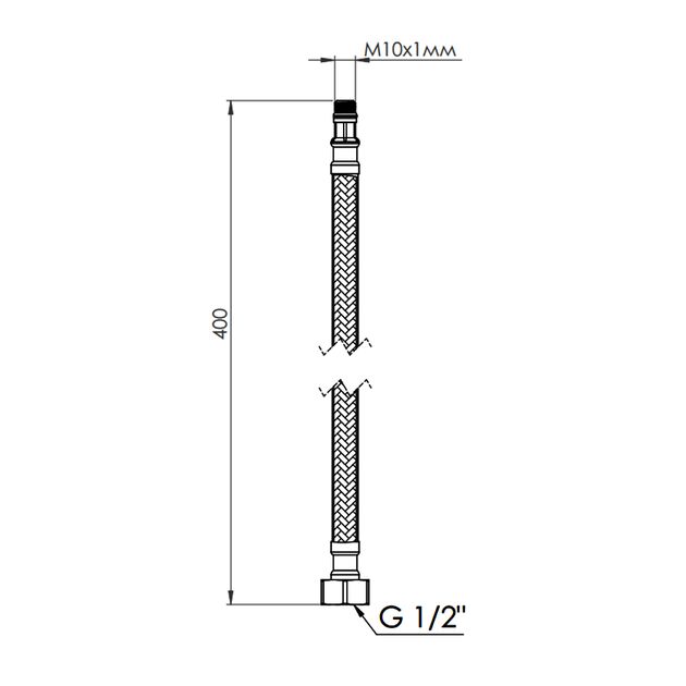 Гибкая подводка для воды SD Forte М10 40 см (пара) SF390W40, фото , изображение 2 | SNABZHENIE.com.ua Гибкая подводка для воды SD Forte М10 40 см (пара) SF390W40, фото , изображение 2 | SNABZHENIE.com.ua