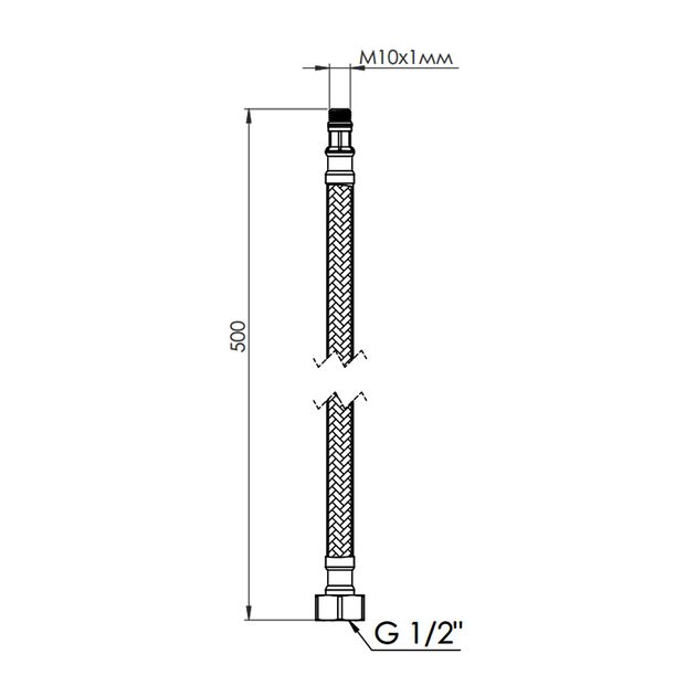 Гибкая подводка для воды SD Forte М10 50 см (пара) SF390W50, фото , зображення 2 | SNABZHENIE.com.ua Гибкая подводка для воды SD Forte М10 50 см (пара) SF390W50, фото , зображення 2 | SNABZHENIE.com.ua
