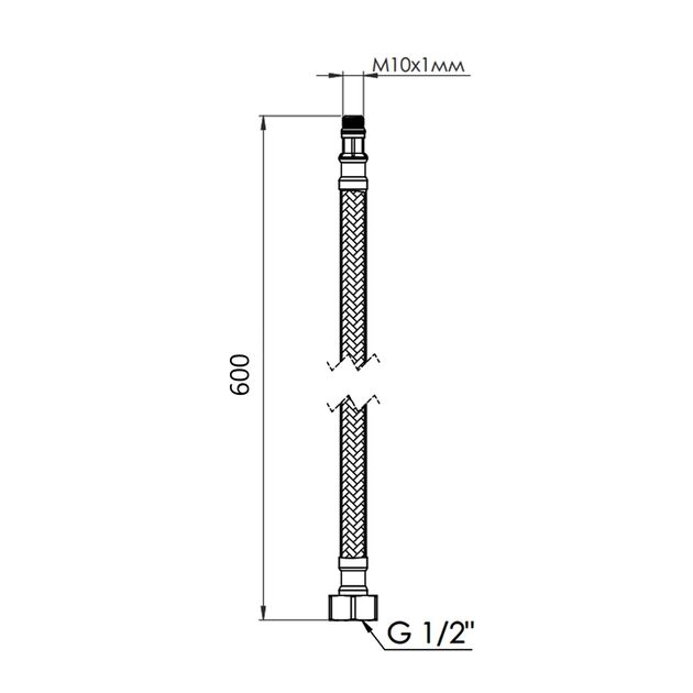 Гибкая подводка для воды SD Forte М10 60 см (пара) SF390W60, фото , изображение 2 | SNABZHENIE.com.ua Гибкая подводка для воды SD Forte М10 60 см (пара) SF390W60, фото , изображение 2 | SNABZHENIE.com.ua