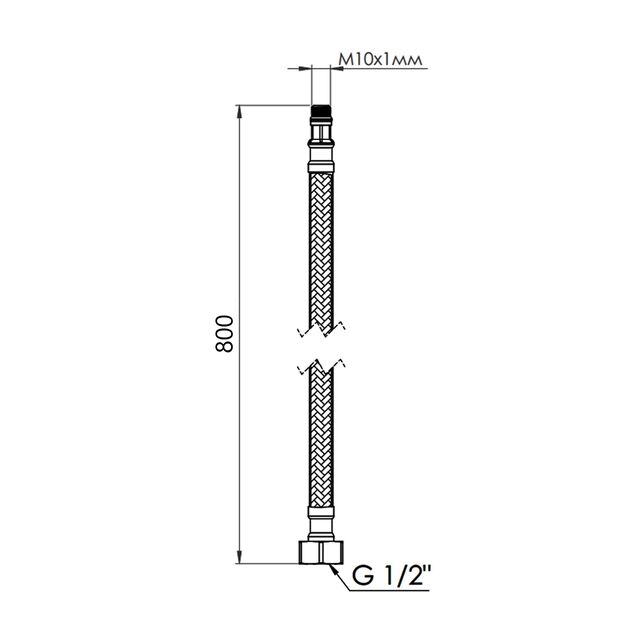 Гибкая подводка для воды SD Forte М10 80 см (пара) SF390W80, фото , изображение 2 | SNABZHENIE.com.ua Гибкая подводка для воды SD Forte М10 80 см (пара) SF390W80, фото , изображение 2 | SNABZHENIE.com.ua