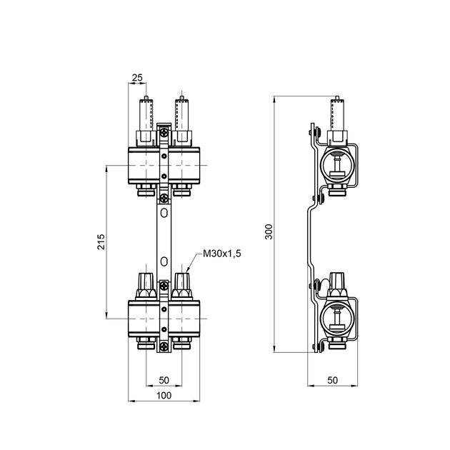Коллектор с расходомерами SD Forte 1" 2 выхода SF001W2, фото , изображение 2 | SNABZHENIE.com.ua Коллектор с расходомерами SD Forte 1" 2 выхода SF001W2, фото , изображение 2 | SNABZHENIE.com.ua
