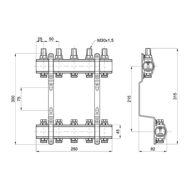 Коллектор SD Forte 1" 5 выходов SF002W5, фото , зображення 2 | SNABZHENIE.com.ua Коллектор SD Forte 1" 5 выходов SF002W5, фото , зображення 2 | SNABZHENIE.com.ua
