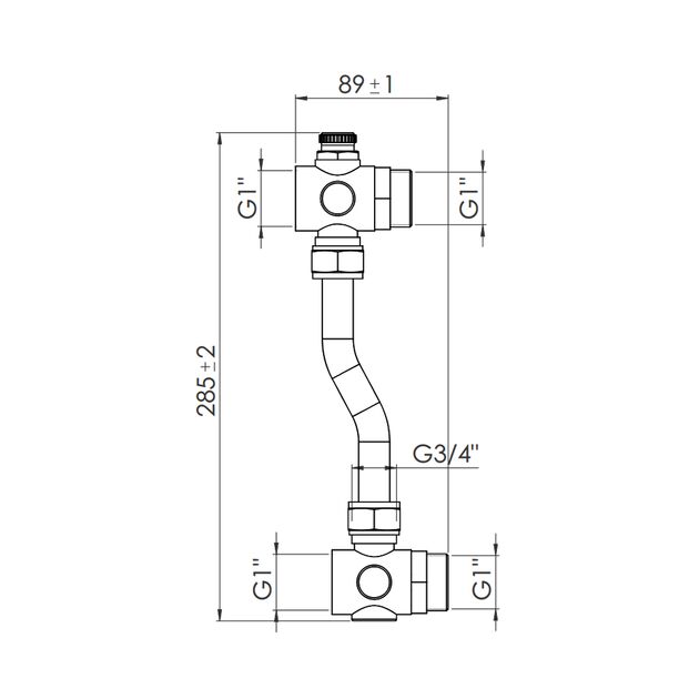 Байпас для коллектора SD Forte 1" SF004W25, фото , изображение 2 | SNABZHENIE.com.ua Байпас для коллектора SD Forte 1" SF004W25, фото , изображение 2 | SNABZHENIE.com.ua