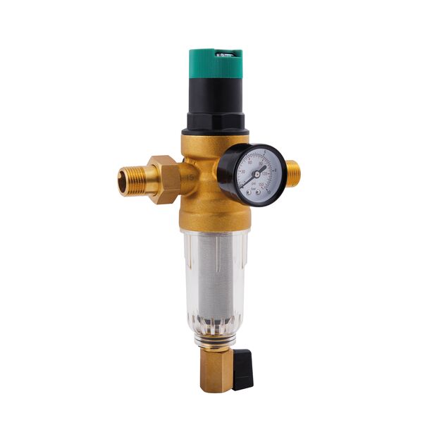 Фильтр самопромывной SD Forte 1/2" с редуктором для холодной воды SF128W15C, фото  | SNABZHENIE.com.ua