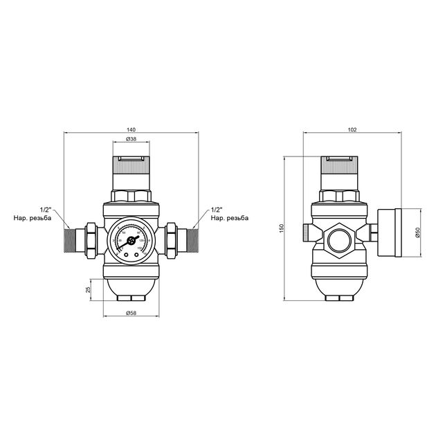 Фильтр самопромывной SD Forte 1/2" с редуктором SF128W15, фото , изображение 2 | SNABZHENIE.com.ua Фильтр самопромывной SD Forte 1/2" с редуктором SF128W15, фото , изображение 2 | SNABZHENIE.com.ua