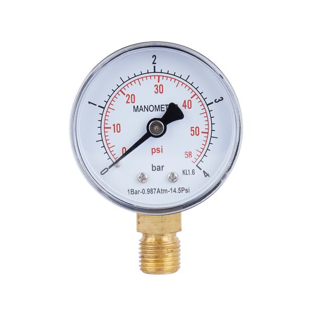 Манометр SD Plus 50 мм 1/4", нижнее подключение SD1704B, фото  | SNABZHENIE.com.ua