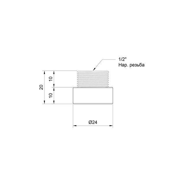 Удлинитель SD Plus 10х1/2" хром SD1301510, фото , изображение 2 | SNABZHENIE.com.ua Удлинитель SD Plus 10х1/2" хром SD1301510, фото , изображение 2 | SNABZHENIE.com.ua