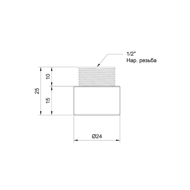 Удлинитель SD Plus 15х1/2" хром SD1301515, фото , зображення 2 | SNABZHENIE.com.ua Удлинитель SD Plus 15х1/2" хром SD1301515, фото , зображення 2 | SNABZHENIE.com.ua