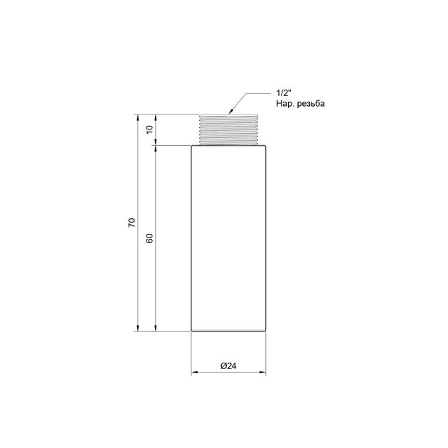 Удлинитель SD Plus 60х1/2" хром SD1301560, фото , изображение 2 | SNABZHENIE.com.ua Удлинитель SD Plus 60х1/2" хром SD1301560, фото , изображение 2 | SNABZHENIE.com.ua