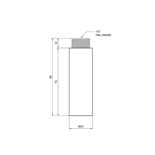 Удлинитель SD Plus 70х1/2" хром SD1301570, фото , изображение 2 | SNABZHENIE.com.ua Удлинитель SD Plus 70х1/2" хром SD1301570, фото , изображение 2 | SNABZHENIE.com.ua
